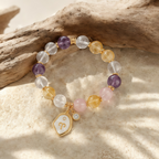 Aries Zodiac Natural Crystal Bracelet, Hand‑Curated Gemstone Spiritual Bracelet