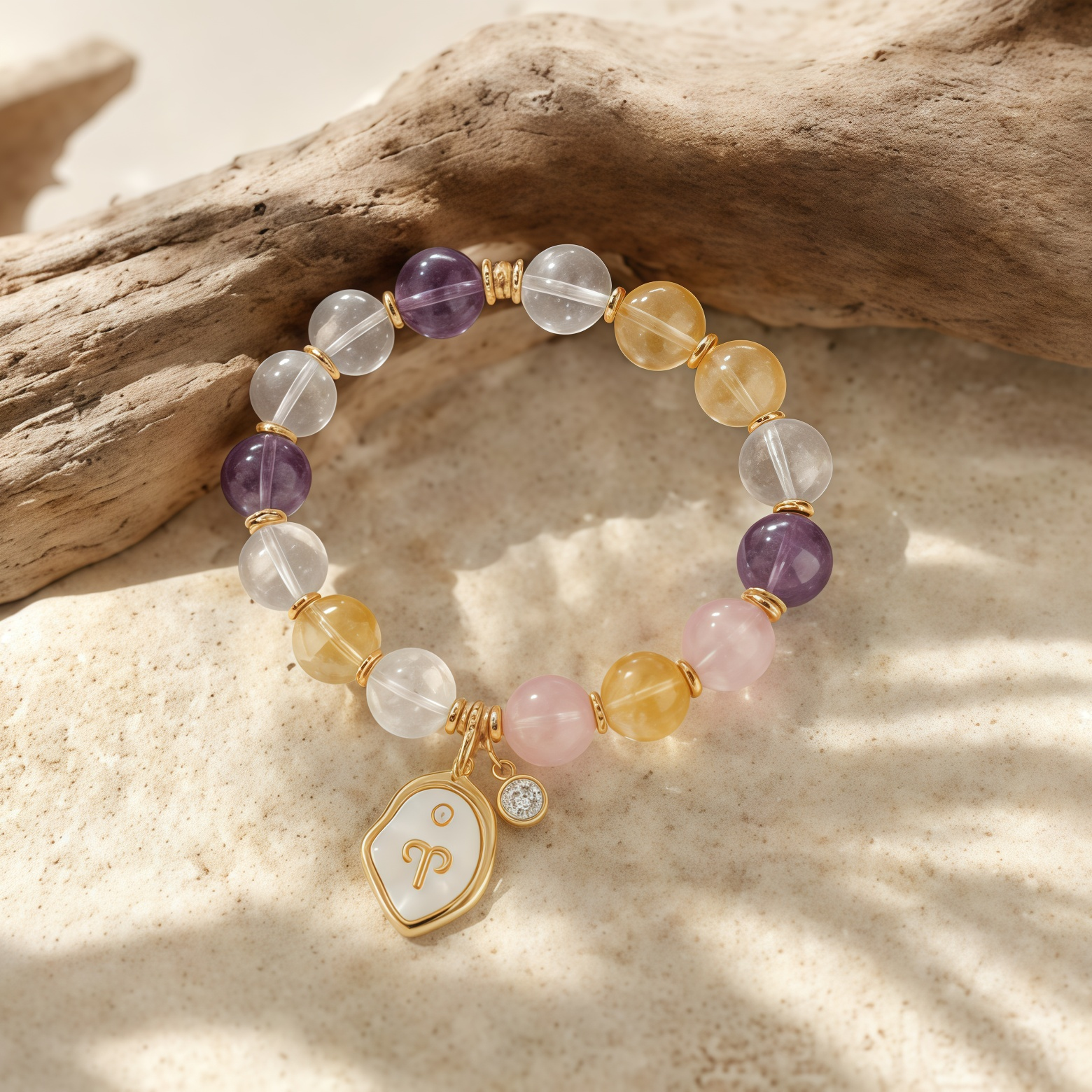 Zodiac Natural Crystal Bracelet