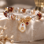 Cancer Zodiac Natural Crystal Bracelet, Hand‑Curated Gemstone Spiritual Bracelet