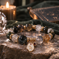Capricorn Zodiac Natural Crystal Bracelet, Hand‑Curated Gemstone Spiritual Bracelet