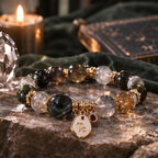 Capricorn Zodiac Natural Crystal Bracelet, Hand‑Curated Gemstone Spiritual Bracelet