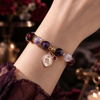 Scorpio Zodiac Natural Crystal Bracelet, Hand‑Curated Gemstone Spiritual Bracelet