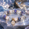 Aquarius Zodiac Natural Crystal Bracelet, Hand‑Curated Gemstone Spiritual Bracelet