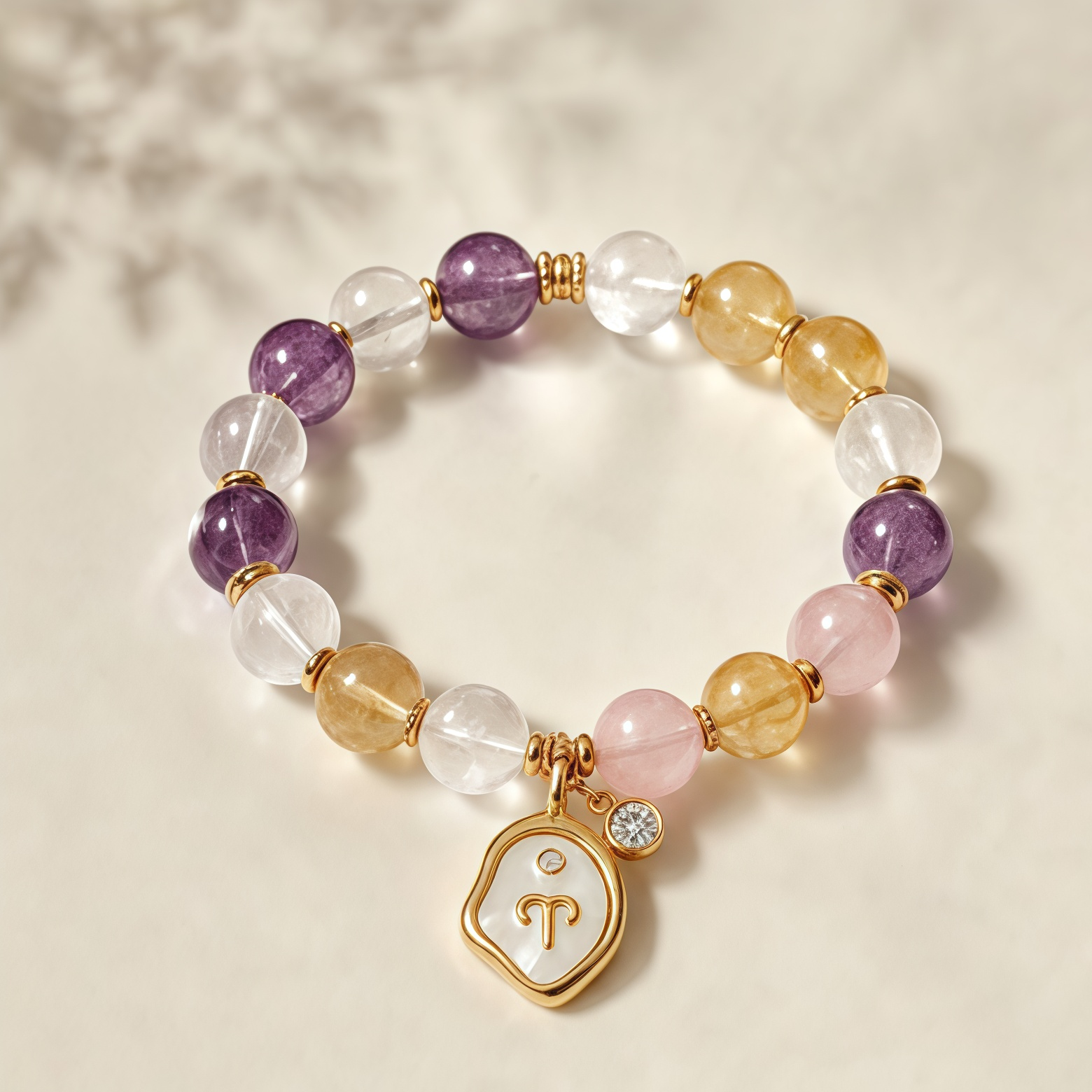 Zodiac Natural Crystal Bracelet