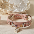 Aries Zodiac Crystal Faux Leather Pet Collar, Constellation Charm for Dogs